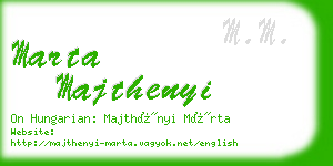 marta majthenyi business card